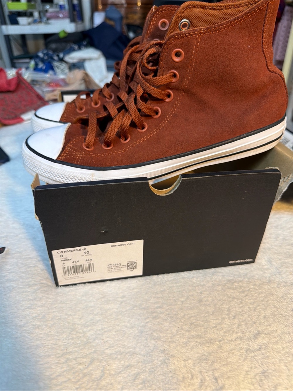 Converse All Star Men’s 10 W -8 High-Top Sneakers in cedar bark Brown